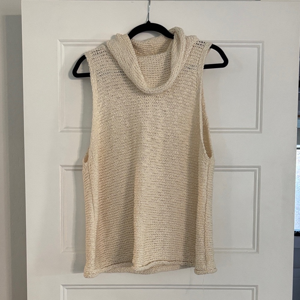 Anthropologie Cream Cowl Neck Sweater